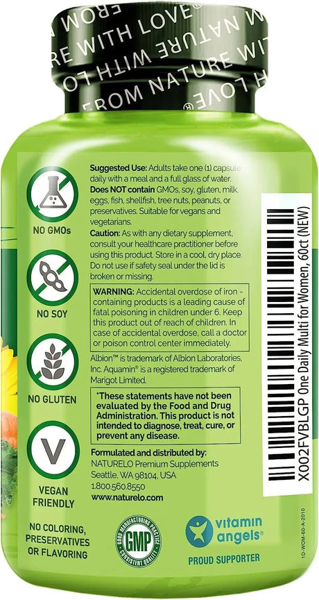 NATURELO - Naturelo One Daily Multivitamin for Women 60 Capsulas - The Red Vitamin MX - Suplementos Alimenticios - {{ shop.shopifyCountryName }}