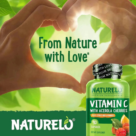 NATURELO - NATURELO Vitamin C with Organic Acerola Cherry Extract and Citrus Bioflavonoids 180 Capsulas - The Red Vitamin MX - Suplementos Alimenticios - {{ shop.shopifyCountryName }}