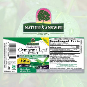 NATURE´S ANSWER - Nature's Answer Alcohol-Free Gymnema Leaf 30Ml. - The Red Vitamin MX - Suplementos Alimenticios - {{ shop.shopifyCountryName }}