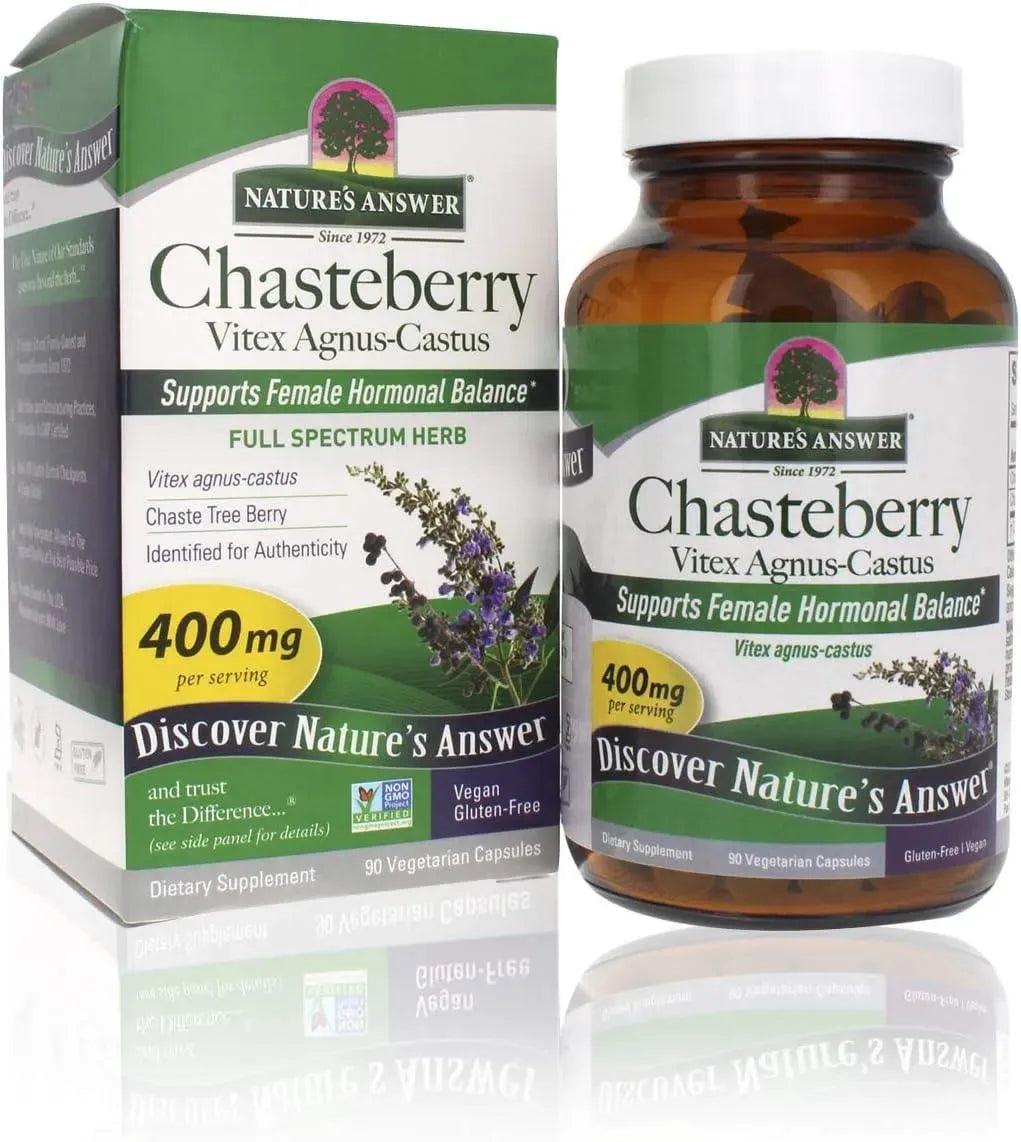 NATURE´S ANSWER - Nature's Answer Chasteberry Baya Casto 400Mg. 90 Capsulas - The Red Vitamin MX - Suplementos Alimenticios - {{ shop.shopifyCountryName }}