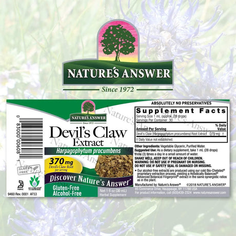 NATURE´S ANSWER - Nature's Answer Devil's Claw Root Alcohol Free Extract 30Ml. - The Red Vitamin MX - Suplementos Alimenticios - {{ shop.shopifyCountryName }}