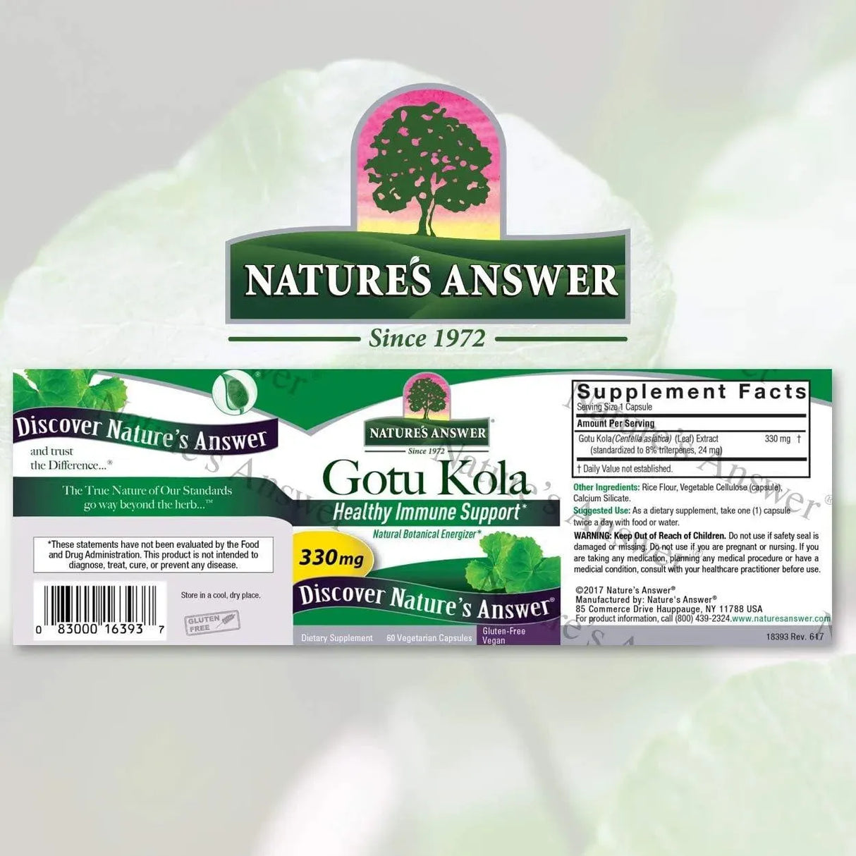 NATURE´S ANSWER - Nature's Answer Gotu Kola 60 Capsulas - The Red Vitamin MX - Suplementos Alimenticios - {{ shop.shopifyCountryName }}