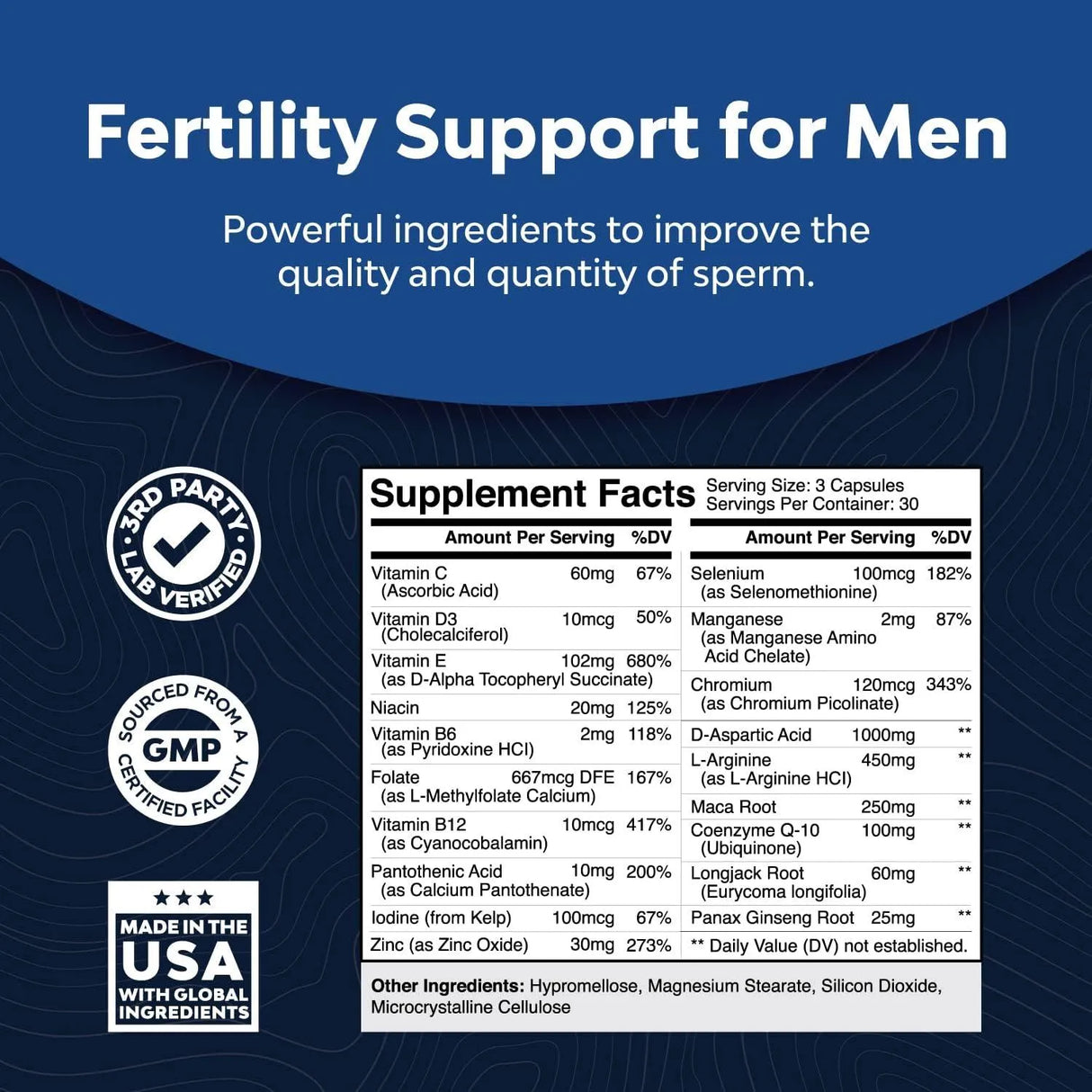 NATURES CRAFT - Nature's Craft Male Fertility Support - The Red Vitamin MX - Suplementos Alimenticios - {{ shop.shopifyCountryName }}