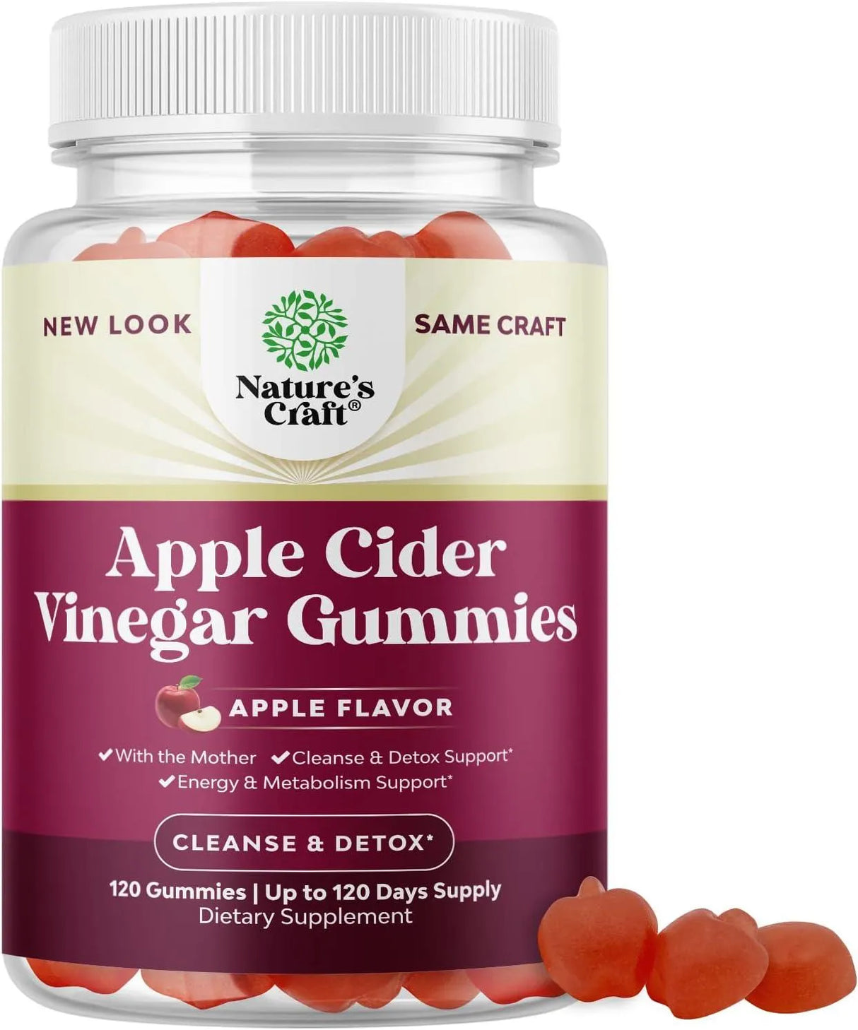 NATURES CRAFT - Natures Craft Apple Cider Vinegar Gummies 120 Gomitas - The Red Vitamin MX - Suplementos Alimenticios - {{ shop.shopifyCountryName }}