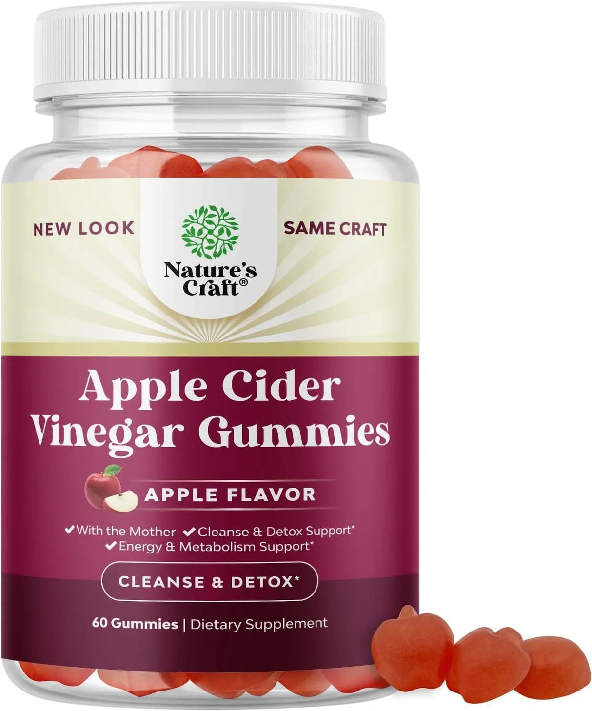 NATURES CRAFT - Natures Craft Apple Cider Vinegar Gummies 60 Gomitas - The Red Vitamin MX - Suplementos Alimenticios - {{ shop.shopifyCountryName }}