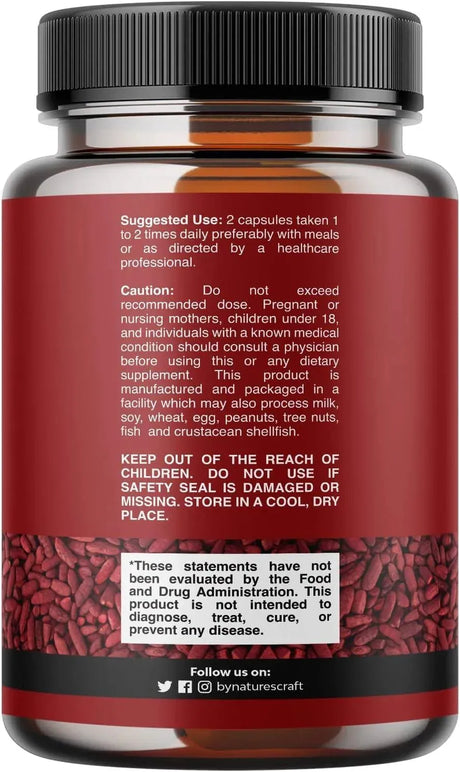 NATURES CRAFT - Natures Craft Extra Strength Red Yeast Rice Supplement 120 Capsulas - The Red Vitamin MX - Suplementos Alimenticios - {{ shop.shopifyCountryName }}