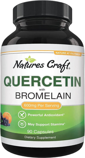 NATURES CRAFT - Natures Craft Immune Support Quercetin with Bromelain Supplement 500Mg. 90 Capsulas - The Red Vitamin MX - Suplementos Alimenticios - {{ shop.shopifyCountryName }}