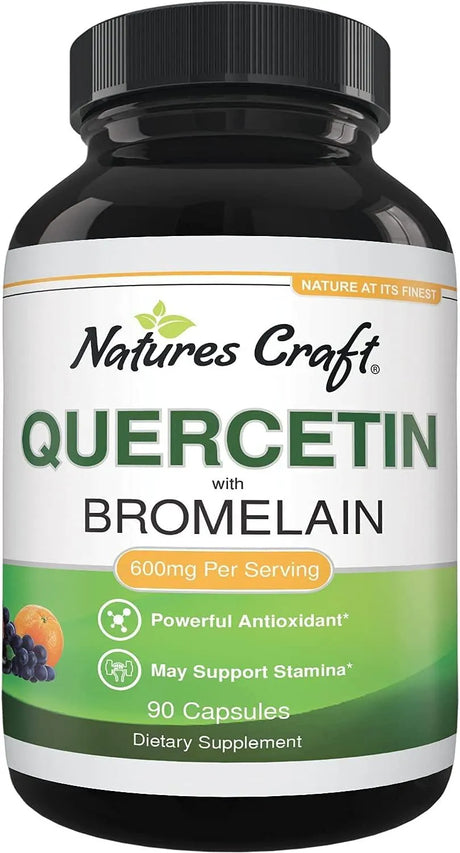 NATURES CRAFT - Natures Craft Immune Support Quercetin with Bromelain Supplement 500Mg. 90 Capsulas - The Red Vitamin MX - Suplementos Alimenticios - {{ shop.shopifyCountryName }}