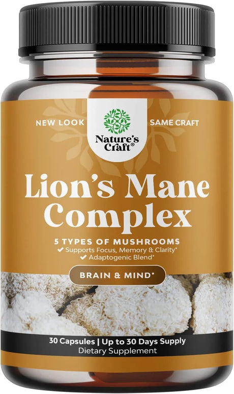 NATURES CRAFT - Natures Craft Lion's Mane Mushroom Supplement 30 Capsulas - The Red Vitamin MX - Suplementos Alimenticios - {{ shop.shopifyCountryName }}