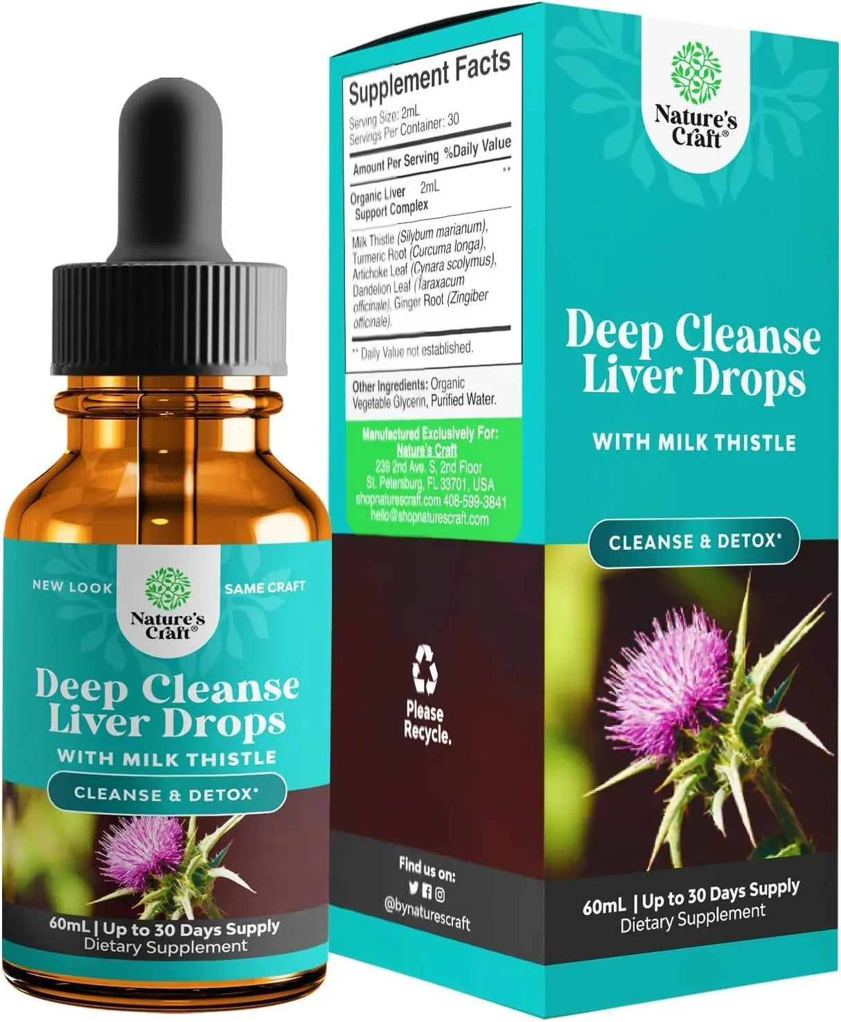 NATURES CRAFT - Natures Craft Liver Support Milk Thistle Tincture 60Ml. - The Red Vitamin MX - Suplementos Alimenticios - {{ shop.shopifyCountryName }}