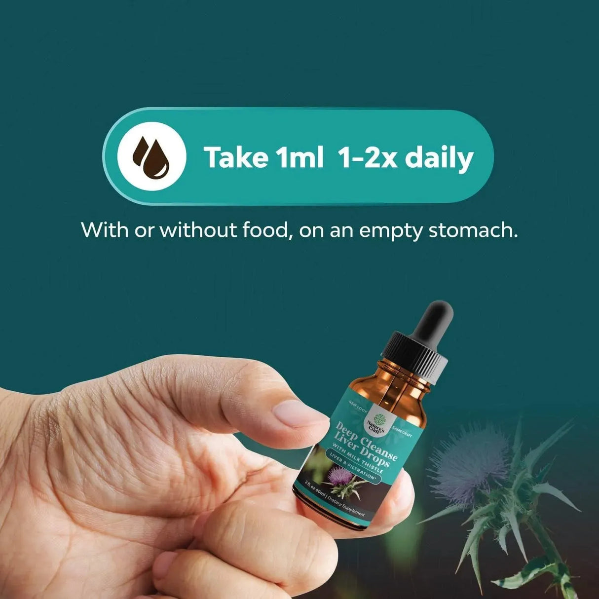 NATURES CRAFT - Natures Craft Liver Support Milk Thistle Tincture 60Ml. - The Red Vitamin MX - Suplementos Alimenticios - {{ shop.shopifyCountryName }}