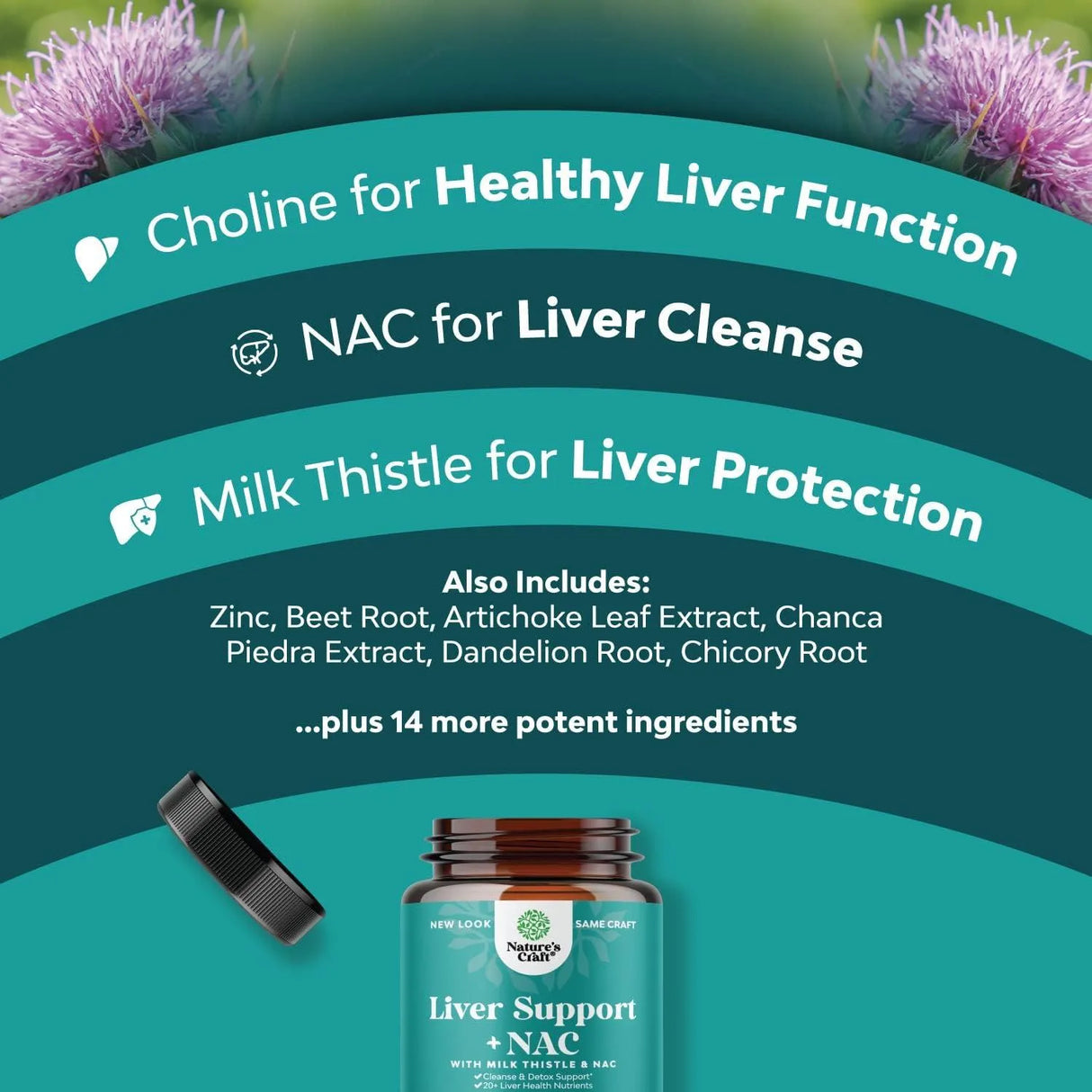 NATURES CRAFT - Natures Craft Liver Support Supplement with NAC 60 Capsulas - The Red Vitamin MX - Suplementos Alimenticios - {{ shop.shopifyCountryName }}