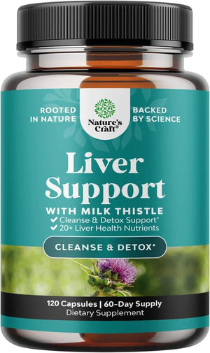 NATURES CRAFT - Natures Craft Liver Support with Milk Thistle Cleanse Detox & Repair 120 Capsulas - The Red Vitamin MX - Suplementos Alimenticios - {{ shop.shopifyCountryName }}