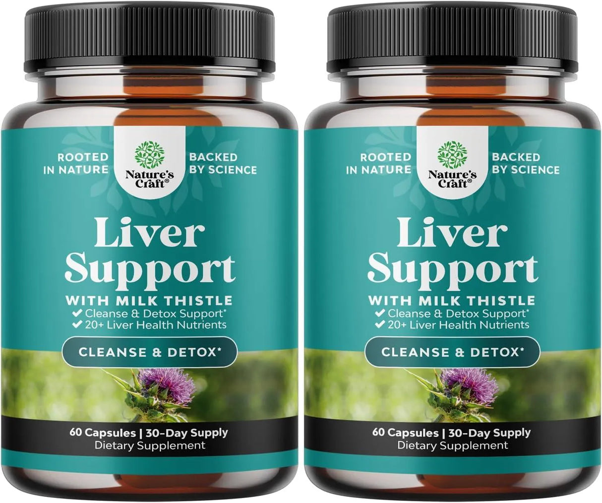 NATURES CRAFT - Natures Craft Liver Support with Milk Thistle Cleanse Detox & Repair 60 Capsulas 2 Pack - The Red Vitamin MX - Suplementos Alimenticios - {{ shop.shopifyCountryName }}