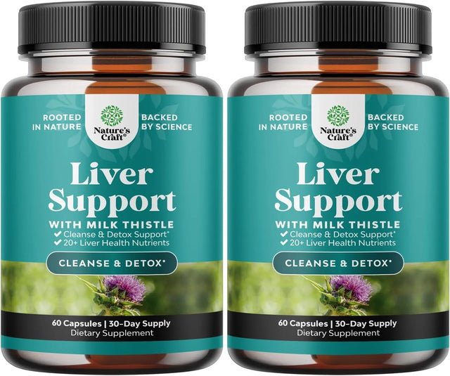 NATURES CRAFT - Natures Craft Liver Support with Milk Thistle Cleanse Detox & Repair 60 Capsulas 2 Pack - The Red Vitamin MX - Suplementos Alimenticios - {{ shop.shopifyCountryName }}