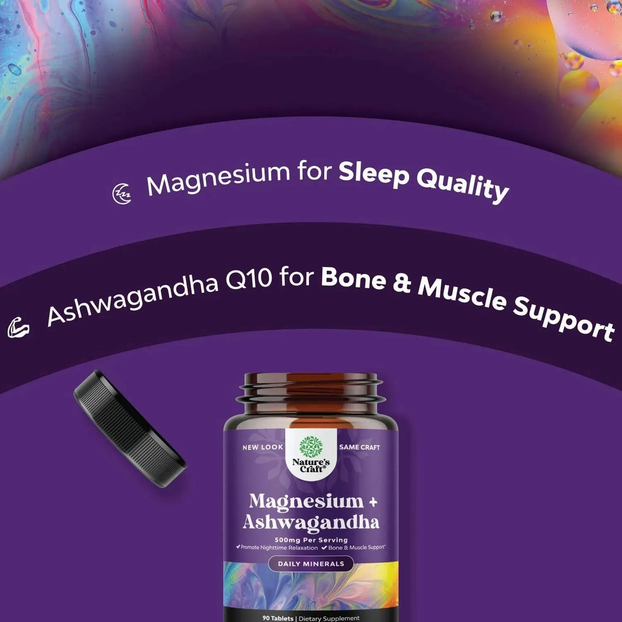 NATURES CRAFT - Natures Craft Magnesium Glycinate with Ashwagandha Root 90 Tabletas - The Red Vitamin MX - Suplementos Alimenticios - {{ shop.shopifyCountryName }}