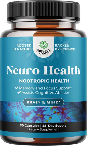 NATURES CRAFT - Natures Craft Neuro Health Nootropic Brain Supplement for Memory and Focus 90 Capsulas - The Red Vitamin MX - Suplementos Alimenticios - {{ shop.shopifyCountryName }}