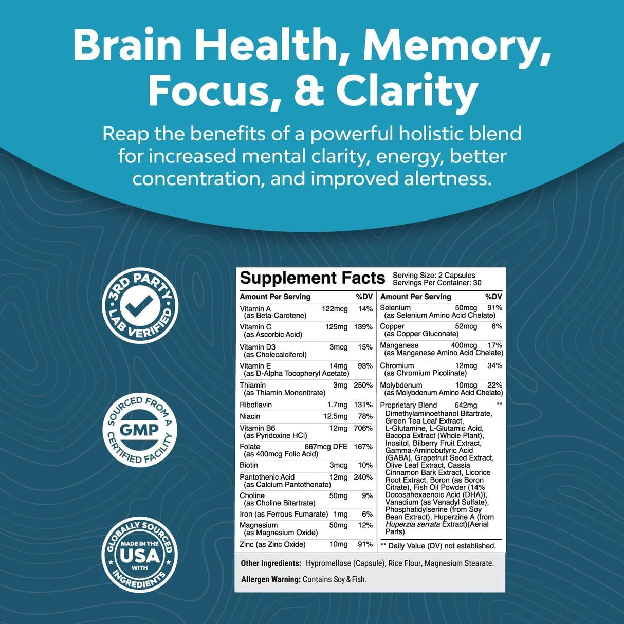 NATURES CRAFT - Natures Craft Neuro Health Nootropics Brain Support 90 Capsulas - The Red Vitamin MX - Suplementos Alimenticios - {{ shop.shopifyCountryName }}