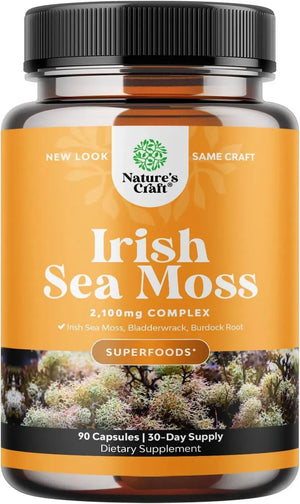 NATURES CRAFT - Natures Craft Organic Irish Sea Moss 90 Capsulas - The Red Vitamin MX - Suplementos Alimenticios - {{ shop.shopifyCountryName }}