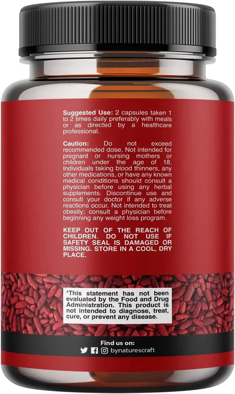 NATURES CRAFT - Natures Craft Red Yeast Rice with CoQ10 Supplement 60 Capsulas - The Red Vitamin MX - Suplementos Alimenticios - {{ shop.shopifyCountryName }}
