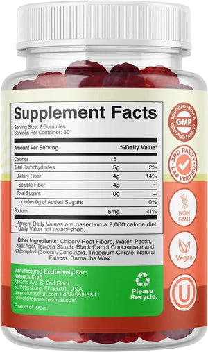 NATURES CRAFT - Natures Craft Sugar Free Fiber Gummies for Adults 120 Gomitas - The Red Vitamin MX - Suplementos Alimenticios - {{ shop.shopifyCountryName }}