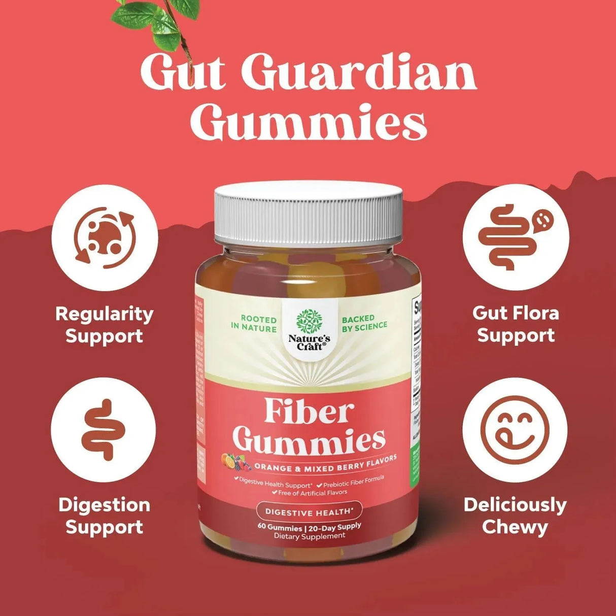 NATURES CRAFT - Natures Craft Tasty Prebiotic Fiber Gummies for Adults 60 Gomitas - The Red Vitamin MX - Suplementos Alimenticios - {{ shop.shopifyCountryName }}