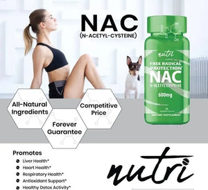 NATURE´S FUSIONS - Nature's Fusions NAC N-Acetyl Cysteine 600Mg. 60 Capsulas - The Red Vitamin MX - Suplementos Alimenticios - {{ shop.shopifyCountryName }}