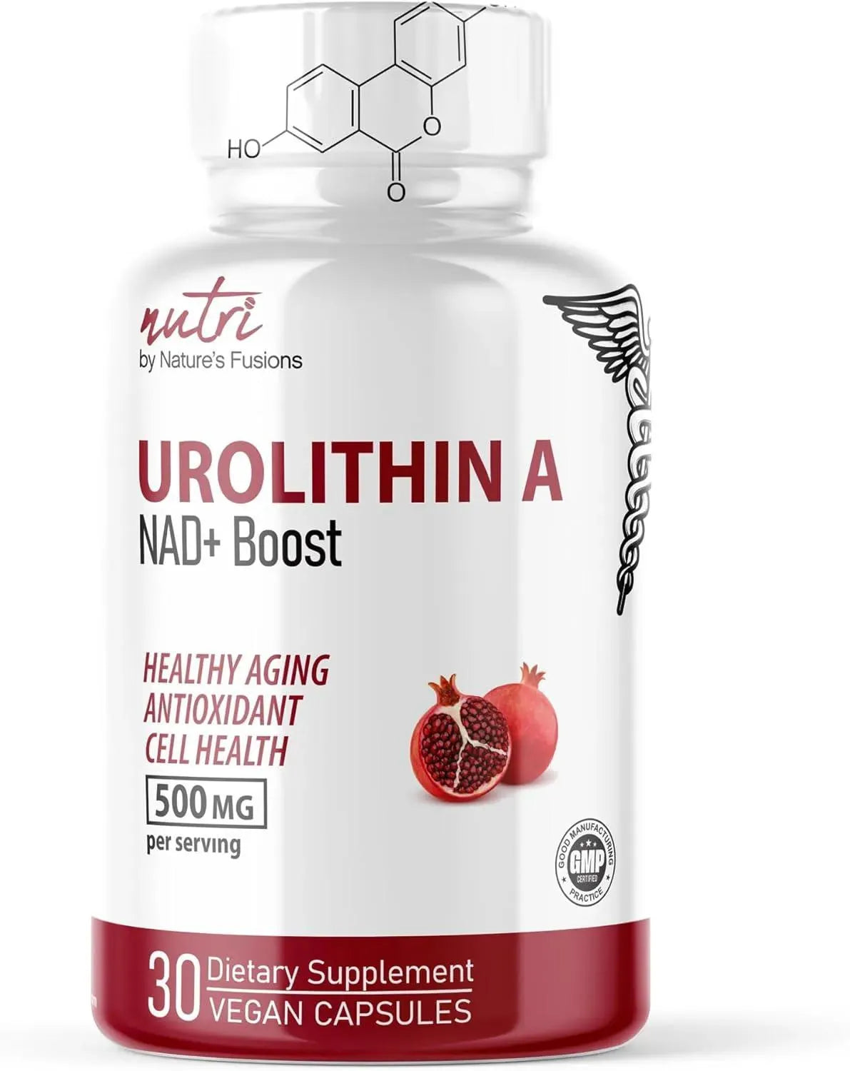 NATURE´S FUSIONS - Nutri Urolithin A 500Mg. 30 Capsulas - The Red Vitamin MX - Suplementos Alimenticios - {{ shop.shopifyCountryName }}