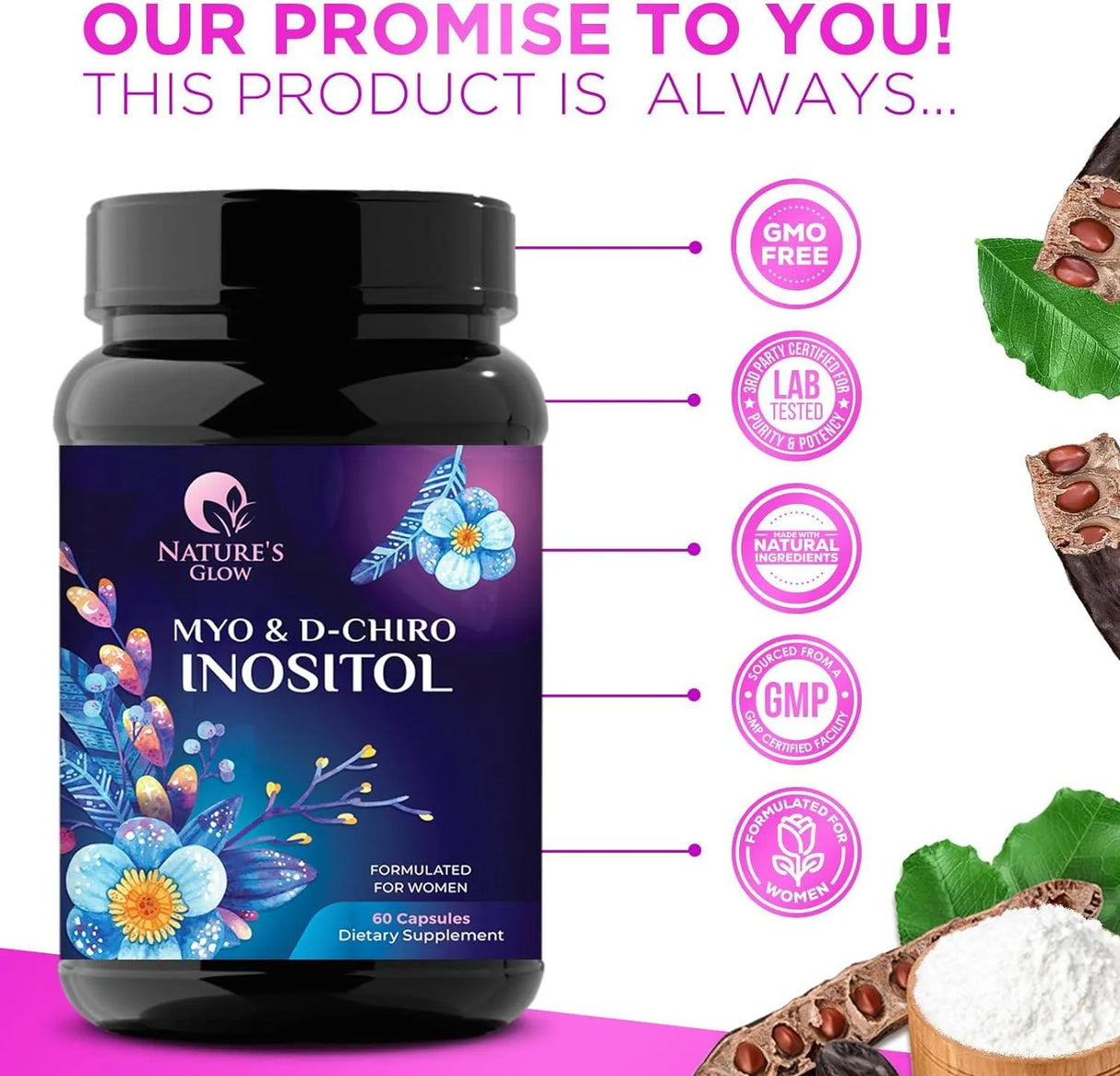 NATURE´S GLOW - Nature's Glow Myo-Inositol & D-Chiro Inositol 60 Capsulas - The Red Vitamin MX - Suplementos Alimenticios - {{ shop.shopifyCountryName }}