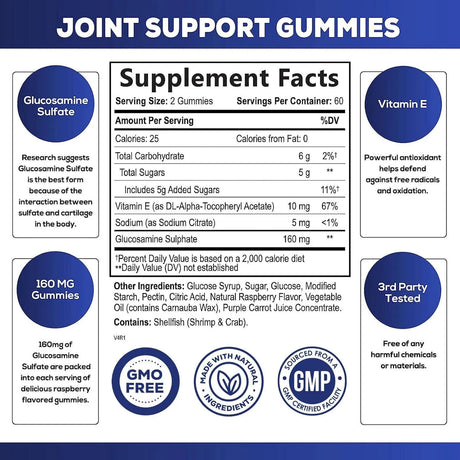 NATURE´S GUMMIES - Nature's Gummies Joint Support Glucosamine 120 Gomitas - The Red Vitamin MX - Suplementos Alimenticios - {{ shop.shopifyCountryName }}