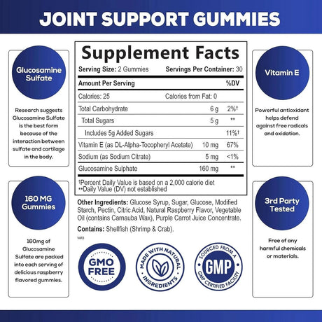 NATURE´S GUMMIES - Nature's Gummies Joint Support Glucosamine 60 Gomitas - The Red Vitamin MX - Suplementos Alimenticios - {{ shop.shopifyCountryName }}