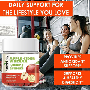 NATURE´S KEY - Nature's Key Apple Cider Vinegar 60 Gomitas - The Red Vitamin MX - Suplementos Alimenticios - {{ shop.shopifyCountryName }}