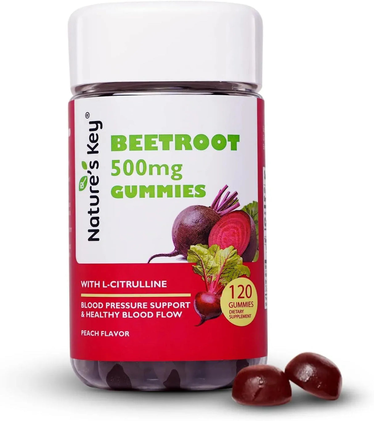 NATURE´S KEY - Nature's Key Beet Root Gummies 120 Gomitas - The Red Vitamin MX - Suplementos Alimenticios - {{ shop.shopifyCountryName }}