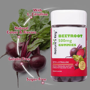 NATURE´S KEY - Nature's Key Beet Root Gummies 120 Gomitas - The Red Vitamin MX - Suplementos Alimenticios - {{ shop.shopifyCountryName }}