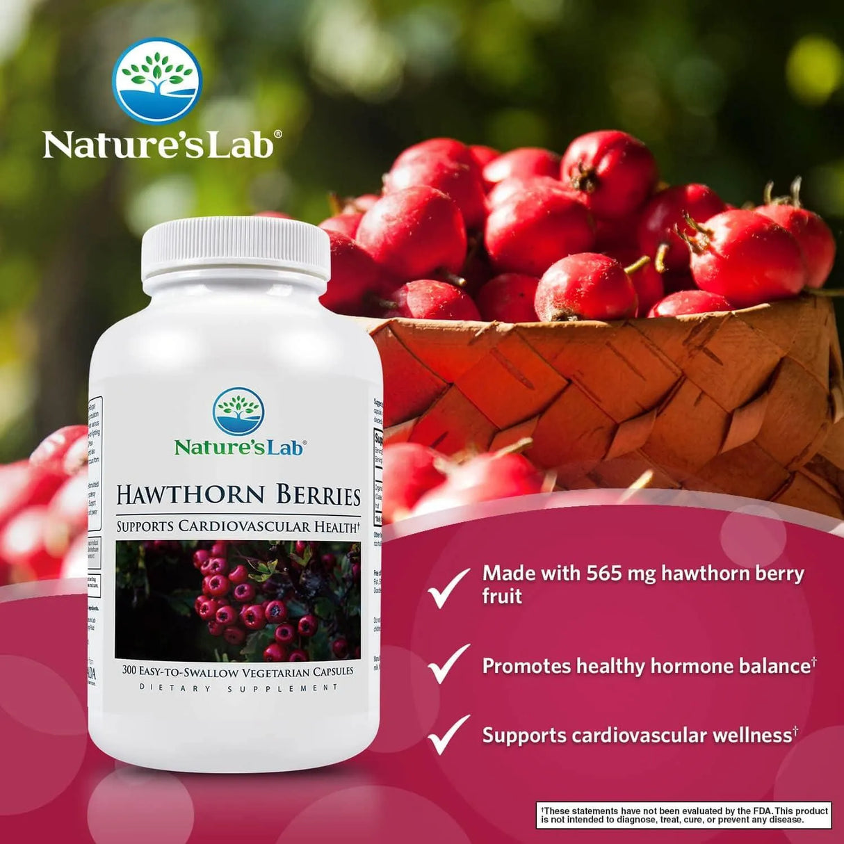 NATURES LAB - Nature's Lab Hawthorn Berries 300 Capsulas - The Red Vitamin MX - Suplementos Alimenticios - {{ shop.shopifyCountryName }}