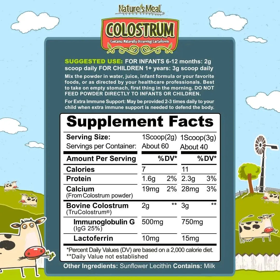 NATURE´S MEAL - Nature's Meal Colostrum Powder Immune Support for Kids 120Gr. - The Red Vitamin MX - Suplementos Alimenticios - {{ shop.shopifyCountryName }}