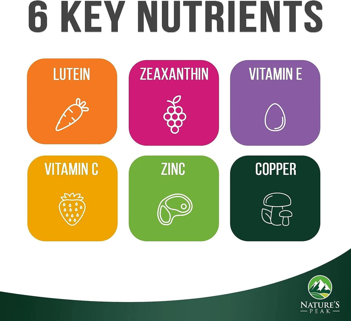 NATURE´S PEAK - Nature's Peak Eye Vitamins with Lutein, Zeaxanthin, Bilberry & Zinc 60 Capsulas - The Red Vitamin MX - Suplementos Alimenticios - {{ shop.shopifyCountryName }}