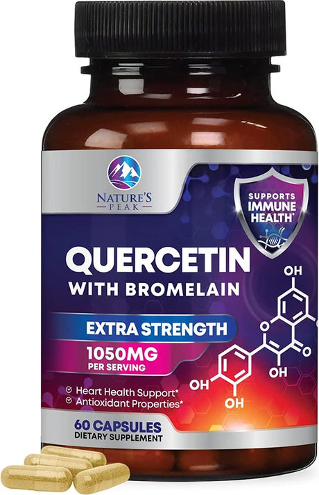 NATURE´S PEAK - Nature's Peak Quercetin with Bromelain 1000Mg. 60 Capsulas - The Red Vitamin MX - Suplementos Alimenticios - {{ shop.shopifyCountryName }}