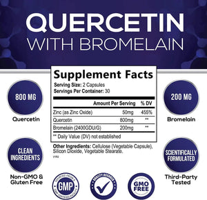 NATURE´S PEAK - Nature's Peak Quercetin with Bromelain 1000Mg. 60 Capsulas - The Red Vitamin MX - Suplementos Alimenticios - {{ shop.shopifyCountryName }}