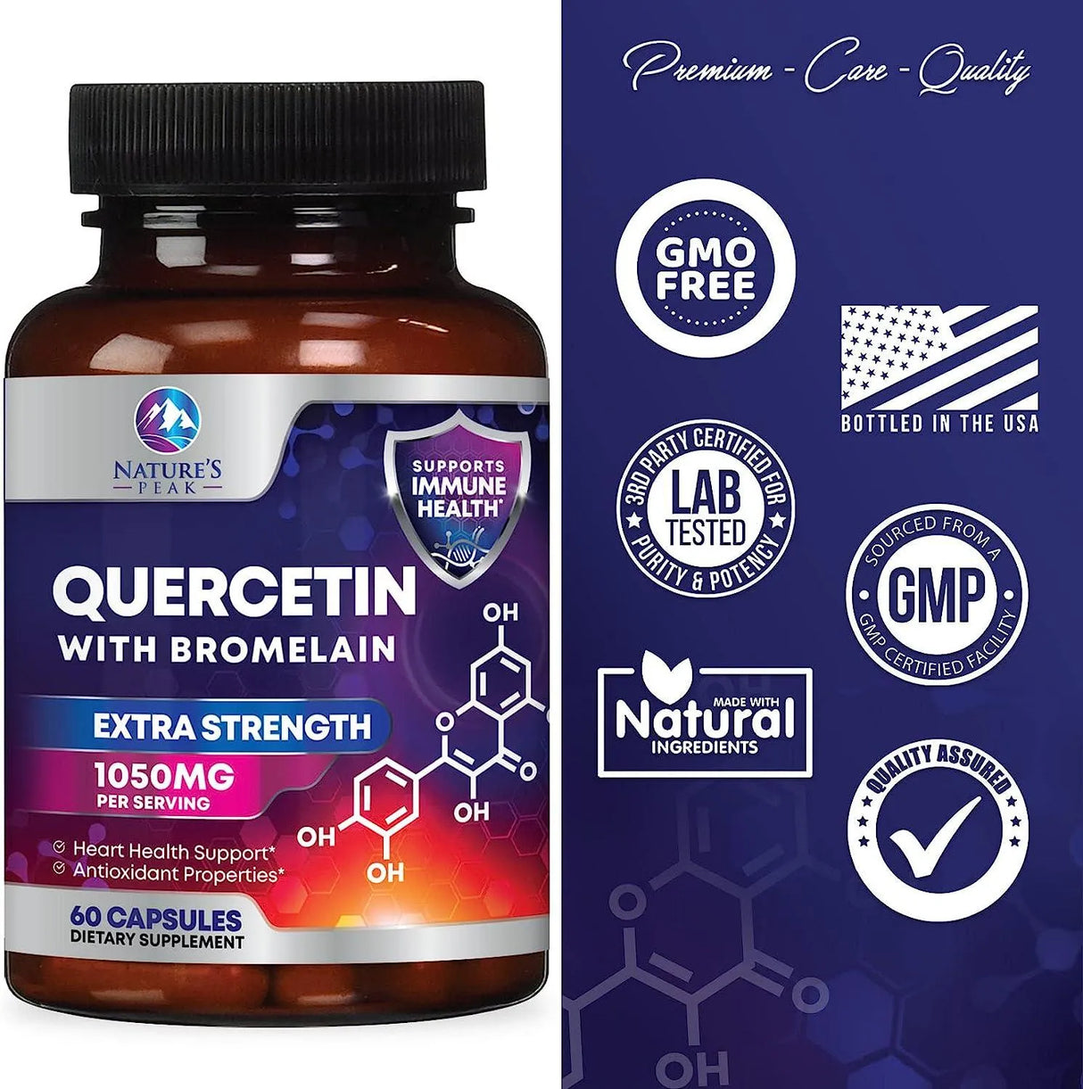 NATURE´S PEAK - Nature's Peak Quercetin with Bromelain 1000Mg. 60 Capsulas - The Red Vitamin MX - Suplementos Alimenticios - {{ shop.shopifyCountryName }}