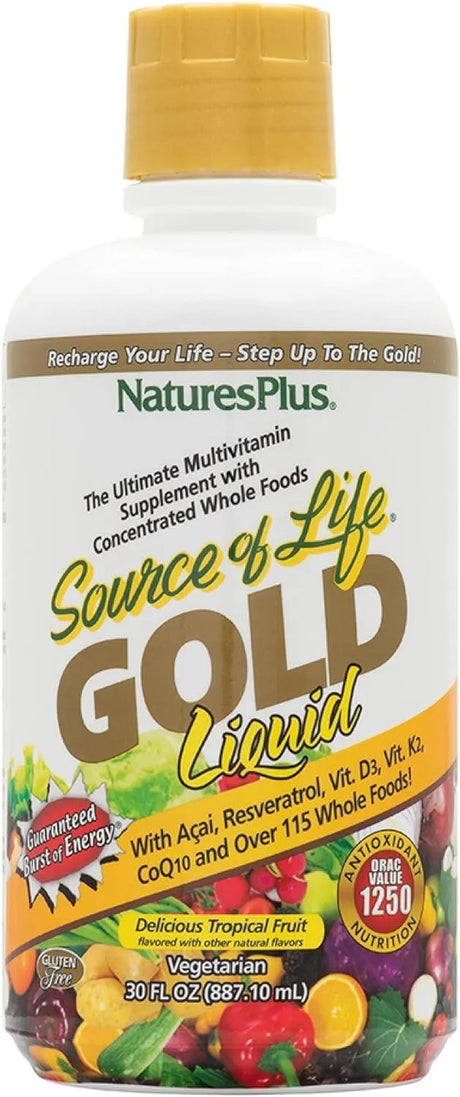 NATURES PLUS - Nature's Plus Source of Life Gold Multivitamin Liquid 30oz. - The Red Vitamin MX - Suplementos Alimenticios - {{ shop.shopifyCountryName }}