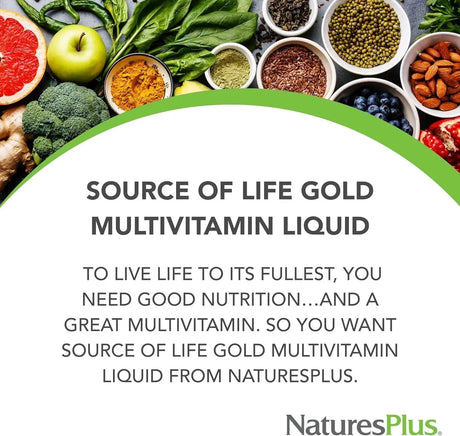 NATURES PLUS - Nature's Plus Source of Life Gold Multivitamin Liquid 30oz. - The Red Vitamin MX - Suplementos Alimenticios - {{ shop.shopifyCountryName }}