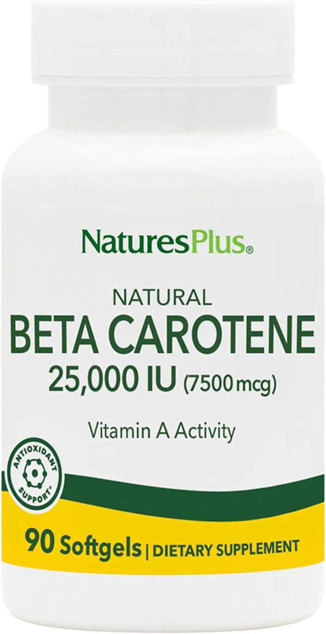 NATURES PLUS - Natures Plus Natural Beta Carotene 25,000 IU 90 Capsulas Blandas - The Red Vitamin MX - Suplementos Alimenticios - {{ shop.shopifyCountryName }}