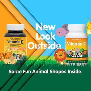 NATURES PLUS - NaturesPlus Animal Parade Vitamin C Children's Chewable 90 Tabletas Masticables 2 Pack - The Red Vitamin MX - Suplementos Alimenticios - {{ shop.shopifyCountryName }}