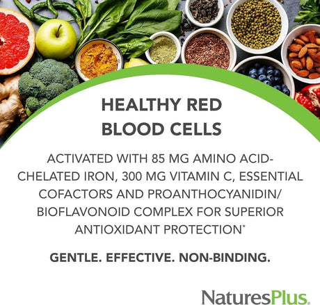NATURES PLUS - NaturesPlus Hema-Plex Iron 30 Tabletas - The Red Vitamin MX - Suplementos Alimenticios - {{ shop.shopifyCountryName }}
