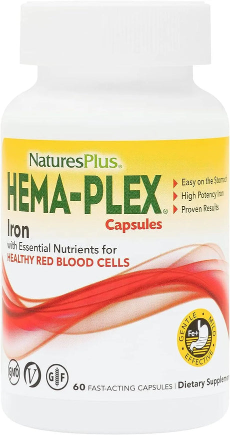 NATURES PLUS - NaturesPlus Hema-Plex Iron 60 Capsulas - The Red Vitamin MX - Suplementos Alimenticios - {{ shop.shopifyCountryName }}