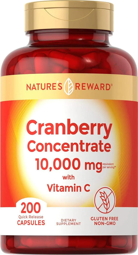 NATURE´S REWARD - Nature's Reward Cranberry Concentrate 10,000Mg. 200 Capsulas - The Red Vitamin MX - Suplementos Alimenticios - {{ shop.shopifyCountryName }}