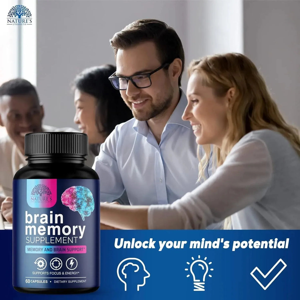 NATURE´S STRENGHT - Nature's Strength Brain Memory Nootropic Supplement 60 Capsulas - The Red Vitamin MX - Suplementos Alimenticios - {{ shop.shopifyCountryName }}