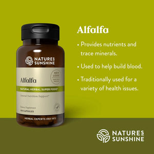 NATURES SUNSHINE - Nature's Sunshine Alfalfa 100 Capsulas - The Red Vitamin MX - Suplementos Alimenticios - {{ shop.shopifyCountryName }}