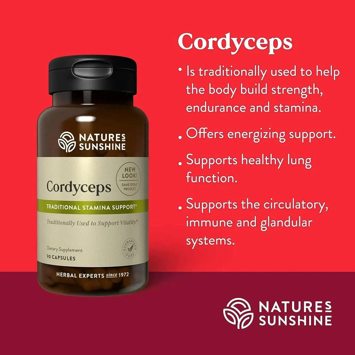 NATURES SUNSHINE - Nature's Sunshine Cordyceps 90 Capsulas - The Red Vitamin MX - Suplementos Alimenticios - {{ shop.shopifyCountryName }}